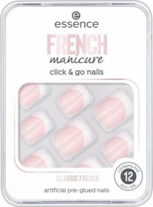 Essence ESSENCE_French Manicure Click &amp; Go Nails sztuczne paznokcie 01 Classic French 12szt 1