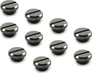 XSPC XSPC Verschlussstopfen V2 G1/4 Zoll AG - 10er Pack, schwarz chrome 2