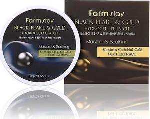 Farmstay FARMSTAY_Black Pearl &amp; Gold Hydrogel hydrożelowe płatki pod oczy 60szt. 1
