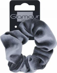 Glamour GLAMOUR_Zawijka do włosów aksaminta szara 1