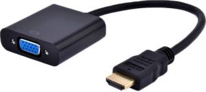 Adapter AV Gembird HDMI - D-Sub (VGA) + Jack 3.5mm czarny (A-HDMI-VGA-03) 1