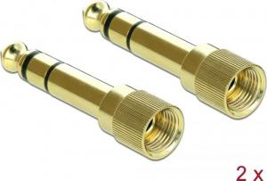Adapter AV Delock Jack 3.5mm - Jack 6.3mm złoty (65983) 2