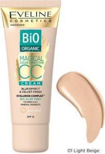 Eveline EVELINE_Bio Organic Magical Color krem CC z mineralnymi pigmentami 01 Light Beige 30ml 1