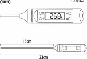 GreenBlue Termometr/sonda do żywności Greenblue GB178 7