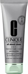 Clinique CLINIQUE_All About Clean 2-in-1 Charcoal Mask + Scrub oczyszczająca maseczka do twarzy 100 ml 1