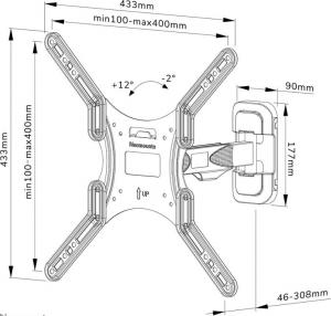 Neomounts Uchwyt ścienny WL40-540BL14 32'' - 55'' 2