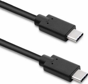 Kabel USB Qoltec USB-C - USB-C 1.4 m Czarny (52350) 2
