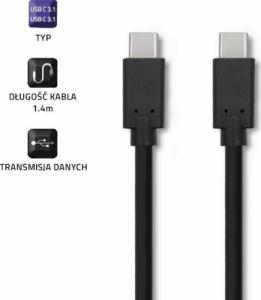 Kabel USB Qoltec USB-C - USB-C 1.4 m Czarny (52350) 3