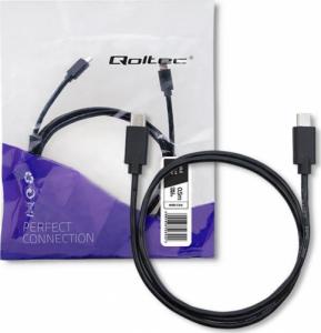 Kabel USB Qoltec USB-C - USB-C 0.5 m Czarny (52342) 1