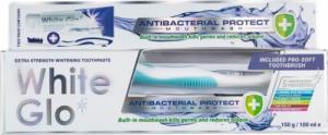 White Glo WHITE GLO_SET Antibacterial Protect Whitening Toothpaste antybakteryjna pasta do zębów 150g/100ml + szczoteczka 1