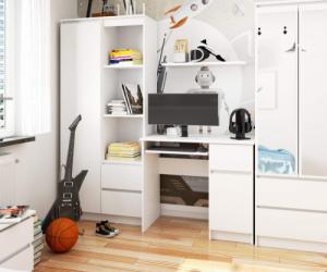 Biurko Fabryka Mebli Akord Piksel Białe 90 cm x 50 cm 5