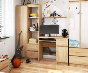 Biurko Fabryka Mebli Akord Piksel Jasnobrązowe 90 cm x 50 cm 3