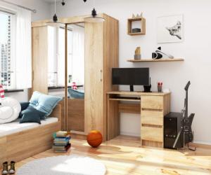 Biurko Fabryka Mebli Akord A-6 Dąb Sonoma 90 cm x 50 cm 3