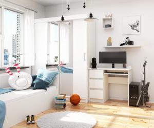 Biurko Fabryka Mebli Akord A-6 Białe 90 cm x 50 cm 3