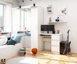 Biurko Fabryka Mebli Akord A-6 Białe 90 cm x 50 cm 3