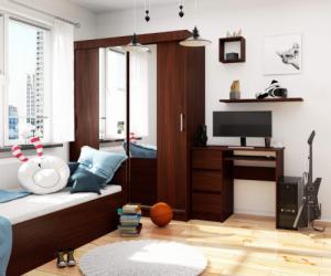 Biurko Fabryka Mebli Akord A-6 Wenge 90 cm x 50 cm 3