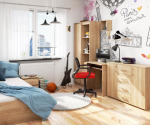 Biurko Fabryka Mebli Akord Star Jasnobrązowe 68 cm x 51 cm 3