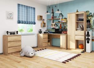 Biurko Fabryka Mebli Akord B20 Jasnobrązowe 155 cm x 85 cm 3