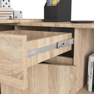 Biurko Fabryka Mebli Akord B-17 Jasnobrązowe 120 cm x 126 cm 4