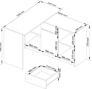 Biurko Fabryka Mebli Akord B-17 Beżowo-Białe 120 cm x 126 cm 3