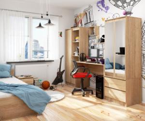 Biurko Fabryka Mebli Akord B-17 Jasnobrązowe 120 cm x 50 cm 6