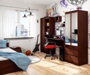 Biurko Fabryka Mebli Akord B-17 Brązowe 120 cm x 50 cm 3