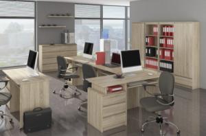 Fabryka Mebli Akord REGAŁ BIUROWY SZAFA R 60 cm CLP 1 SZUFLADA 2 DRZWI DĄB SONOMA 4