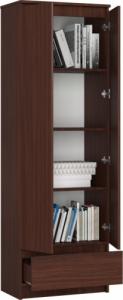 Fabryka Mebli Akord REGAŁ BIUROWY SZAFA R 60 cm CLP 1 SZUFLADA 2 DRZWI WENGE 2