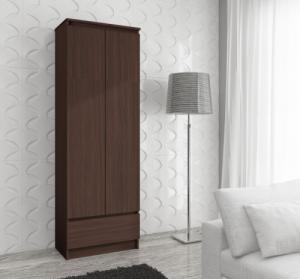 Fabryka Mebli Akord REGAŁ BIUROWY SZAFA R 60 cm CLP 1 SZUFLADA 2 DRZWI WENGE 3