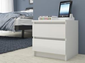 Fabryka Mebli Akord KOMODA K 60 cm 2 SZUFLADY BIAŁA 2