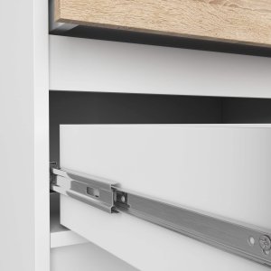 Fabryka Mebli Akord KOMODA K 60 cm 2 SZUFLADY BIAŁA / SONOMA 5