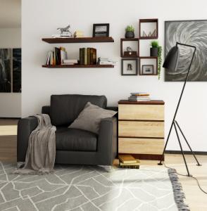 Fabryka Mebli Akord KOMODA K 60 cm 3 SZUFLADY WENGE / SONOMA 6