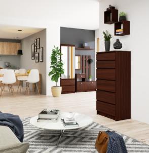 Fabryka Mebli Akord KOMODA K 60 cm 6 SZUFLAD WENGE 5