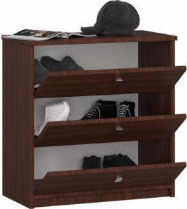Fabryka Mebli Akord Szafka na buty MINI 3 uchylne drzwiczki 60 cm - wenge 2