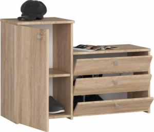 Fabryka Mebli Akord Szafka na buty S16 z komodą 3 uchylne drzwiczki - dąb sonoma 2