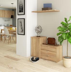 Fabryka Mebli Akord Szafka na buty S16 z komodą 3 uchylne drzwiczki - dąb sonoma 4