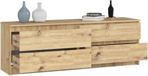 Fabryka Mebli Akord Komoda K 160 cm 4 szuflady - dąb artisan 2