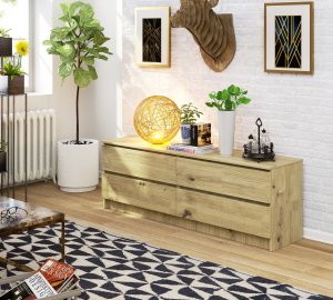 Fabryka Mebli Akord Komoda K 160 cm 4 szuflady - dąb artisan 4