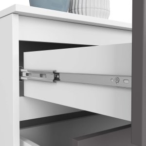 Fabryka Mebli Akord Komoda K 160 cm 4 szuflady - biała-grafit szary 5