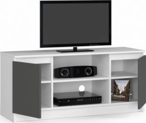Fabryka Mebli Akord Szafka RTV 120 cm pod telewizor - biała-grafit szary 2