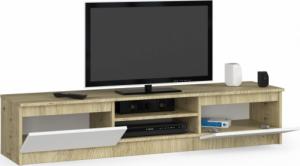 Fabryka Mebli Akord Szafka RTV 160 cm pod telewizor - dąb artisan-biała 2