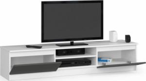 Fabryka Mebli Akord Szafka RTV 160 cm pod telewizor - biała-grafit szary 2