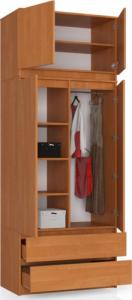 Fabryka Mebli Akord SZAFA Z NADSTAWKĄ S 90 cm 2 DRZWI 2 SZUFLADY OLCHA 2