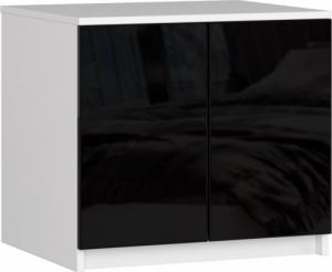 Fabryka Mebli Akord Nadstawka na szafę 60 cm - biała-czarny połysk - 2 drzwi 1