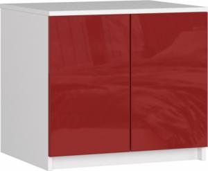 Fabryka Mebli Akord Nadstawka na szafę 60 cm - biała-czerwony połysk - 2 drzwi 1