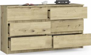 Fabryka Mebli Akord Komoda K 140 cm 6 szuflad - dąb artisan 2