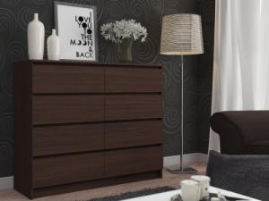 Fabryka Mebli Akord KOMODA K 140 cm 8 SZUFLAD WENGE 3