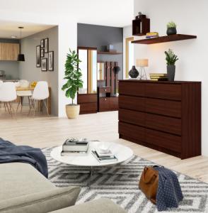 Fabryka Mebli Akord KOMODA K 140 cm 8 SZUFLAD WENGE 4