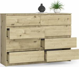 Fabryka Mebli Akord Komoda do salonu K 140 cm 8 szuflad - dąb artisan 2