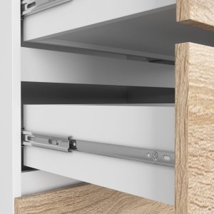 Fabryka Mebli Akord KOMODA K 140 cm 10 SZUFLAD BIAŁA / SONOMA 4